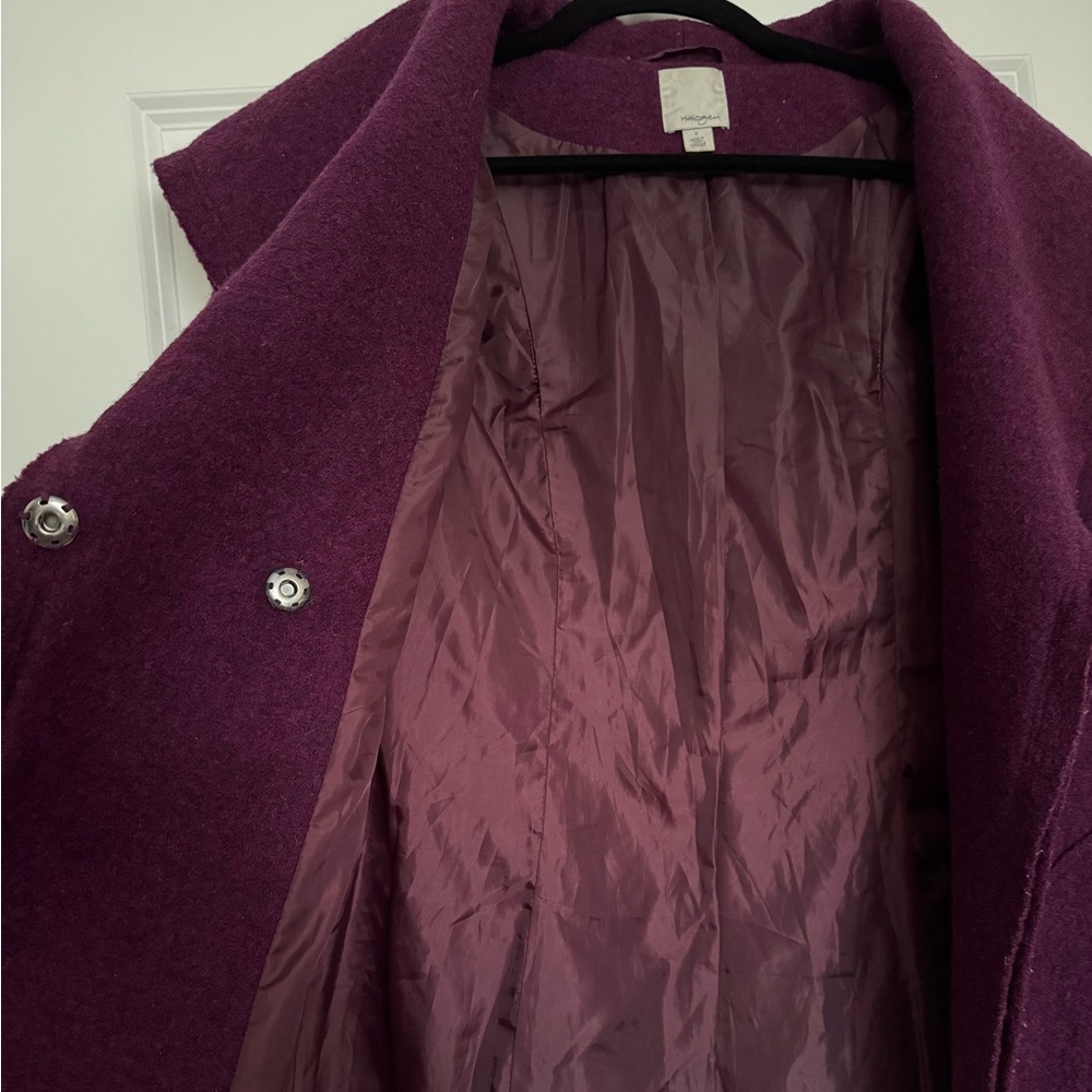 Halogen Raspberry Boiled Wool Coat - image 5